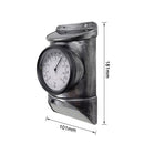 Solar Outdoor Wall Lamp Body Infrared Detecion+Light Control IP44 White Light Silver/Gold Appearance Clock/Hygrometer/Thermometer