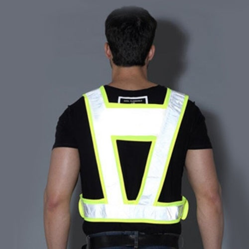 V Shape Safety Reflective Vest for Traffic Construction Night Running Jogging Cycling Stay Visible