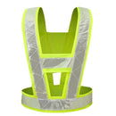 V Shape Safety Reflective Vest for Traffic Construction Night Running Jogging Cycling Stay Visible