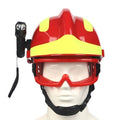 F2 Emergency Rescue Helmet Fire Fighter Safety Helmets Workplace Fire Protection Hard Hat with Headlamp & Goggles Protective Anti-impact Heat-resistant Helmet