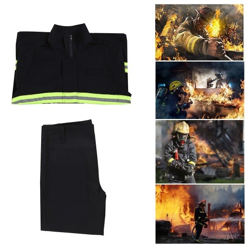 Flame Retardant Clothing Fire Resistant Clothes Fireproof Waterproof Heatproof Protective Clothing Coat Trousers Fire Fighting Equipment