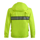 Safety Rain Jacket Waterproof Reflective High Visibility with Detachable Hood Safety Raincoat Traffic Jacket for Adult Yellow Size 3XL