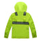 Safety Rain Jacket Waterproof Reflective High Visibility with Detachable Hood Safety Raincoat Traffic Jacket for Adult Yellow Size 3XL