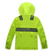 Safety Rain Jacket Waterproof Reflective High Visibility with Detachable Hood Safety Raincoat Traffic Jacket for Adult Yellow Size 3XL