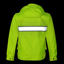 Safety Rain Jacket Waterproof Reflective High Visibility with Detachable Hood Safety Raincoat Traffic Jacket for Adult Yellow Size 3XL