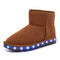 LED Fleece Snow Boots - Brown