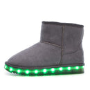 LED Fleece Snow Boots - Gray