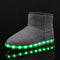 LED Fleece Snow Boots - Gray