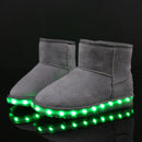 LED Fleece Snow Boots - Gray