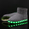 LED Fleece Snow Boots - Gray