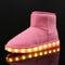 LED Fleece Snow Boots - Pink