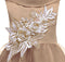 Lace Embroideried Formal Dress - Champagne