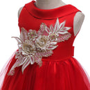 Lace Embroideried Formal Princess Dress - Red