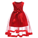 Lace Embroideried Formal Princess Dress - Red