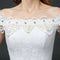 Lace Princess Shoulder Strap Wedding Dress - White