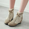 Lace Summer Ankle Boots - White