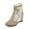 Lace Summer Ankle Boots - White