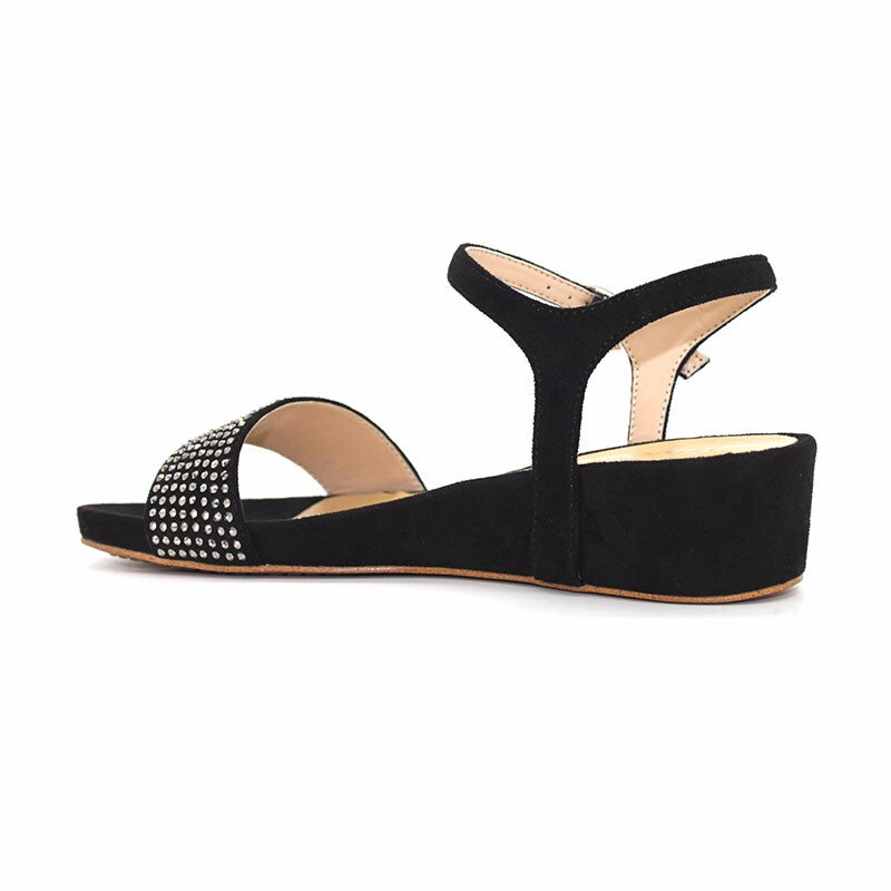 Ladies Diamante Sandals - Black