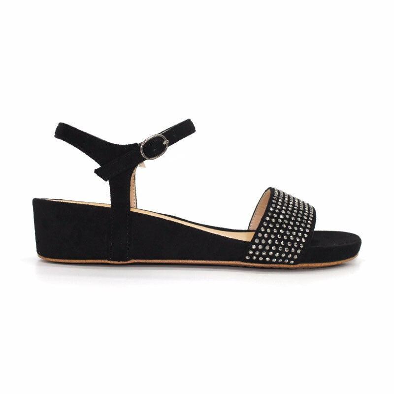 Ladies Diamante Sandals - Black