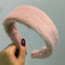 Ladies Plush Thick Furry Hair Accessories - Pink