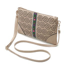 Lady Openwork Embroidery Hand Bag - Khaki