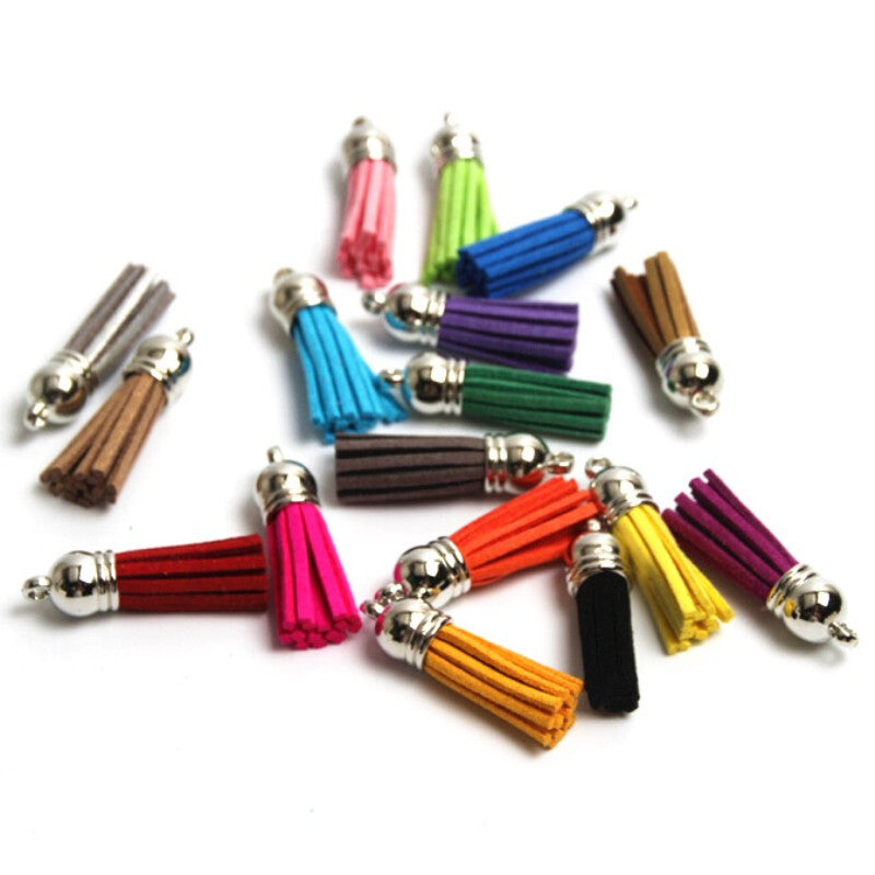 20pcs Leather High Quality Keychain - Silver