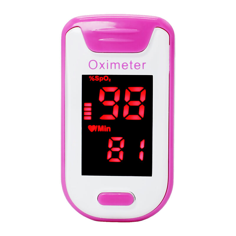 Led Premium Finger Blood Pressure Meter - Pink