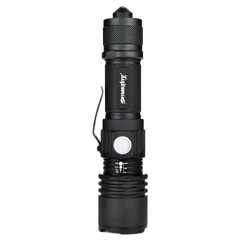 Led Premium Usb Rechargeable Flashlight - Black