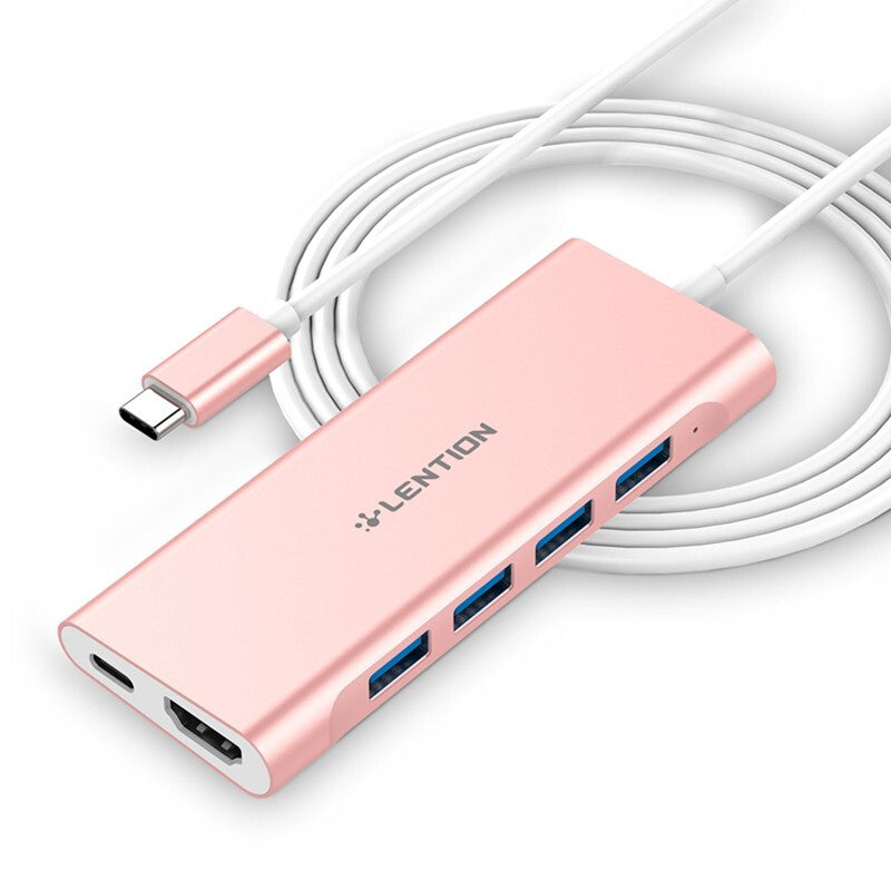 Lention Premium Multiport USB Hub - Rose Gold