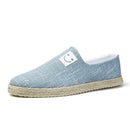 Linen Beanie Canvas Shoes - Sky Blue