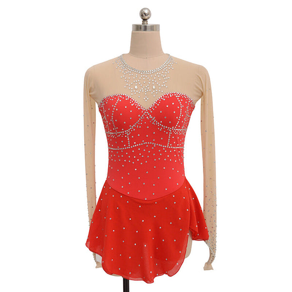 Liuhuo Premium Figure Skating Costume - Red