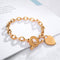 Love Bible Lettering Fashion Bracelet - Gold