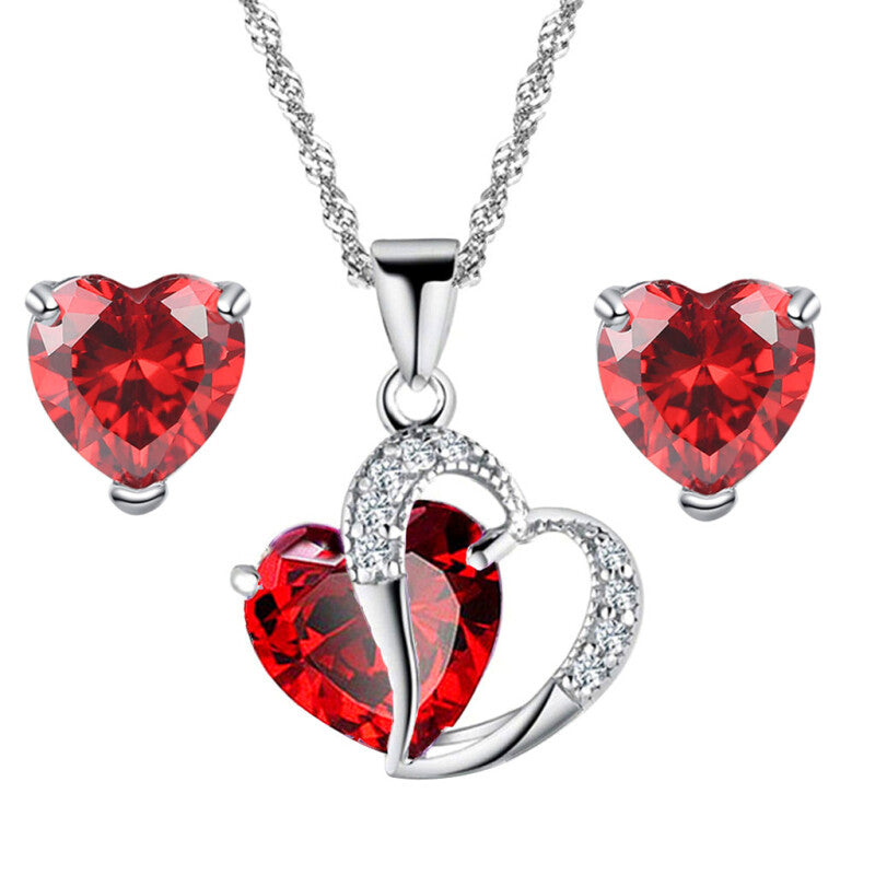 Love Premium Wedding Jewelry Set - Red