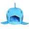 Lovely Soft Shark Mouth Shape Doghouse - Blue