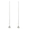 Luo Linglong Premium Silver Drop Earrings - Silver