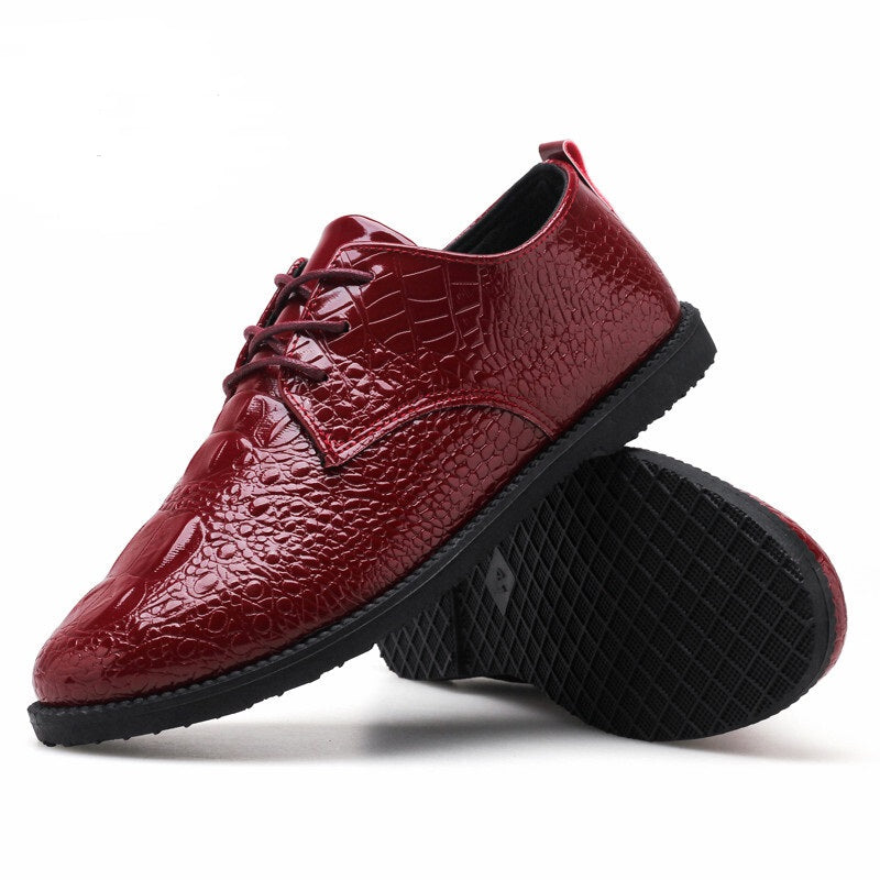 Luotuoshan Business Leather Shoes - Red