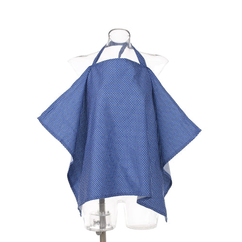 Cotton Infant Baby Nursing Cover Mother Breastfeeding Apron Baby Car Canopy Light Blue