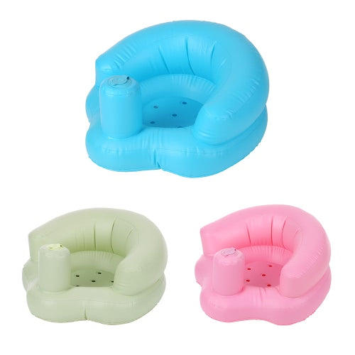 Inflatable Baby Chair Portable Kids Sofa Safety Training seat Pushchair for Playing Bathing Floor Beach Poolside PVC Pink