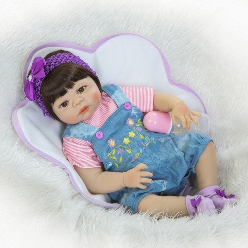 22in Reborn Baby Rebirth Doll Kids Gift All Silica Gel Girl