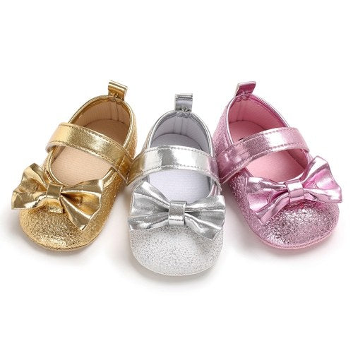 Newborn Baby Girls Shoes PU Leather Soft Sole Non-Slip