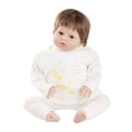 Baby Clothes Set 2pcs Unisex 100% Cotton Baby Outfits Clothing Long Sleeve Tops Long Pants Spring Summer Autumn Winter For Newborn Baby Girl Boy Yellow 3-6M