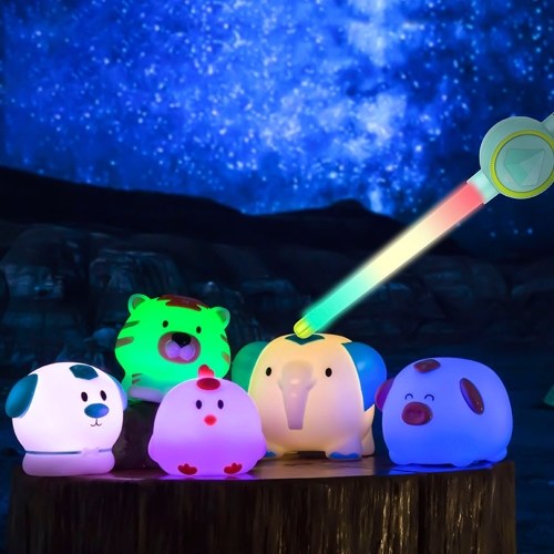 Magic Jungle 5 Animal and Magic Wand Light & Sound Sensor Control Educational toy For Kids Toddler