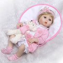 Reborn Baby Girl Doll 22 inch Soft Full Silicone Vinyl Body Lifelike Toddler Doll