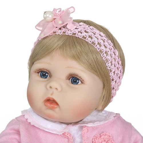 Reborn Baby Girl Doll 22 inch Soft Full Silicone Vinyl Body Lifelike Toddler Doll