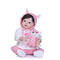 Reborn Baby Girl Doll 22 inch Soft Full Silicone Vinyl Body Lifelike Toddler Doll