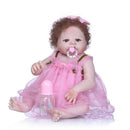 Reborn Baby Girl Doll 22 inch Soft Full Silicone Vinyl Body Lifelike Toddler Doll