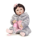 Reborn Baby Girl Doll 22 inch Soft Full Silicone Vinyl Body Lifelike Toddler Doll