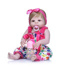 Reborn Baby Girl Doll 22 inch Soft Full Silicone Vinyl Body Lifelike Toddler Doll