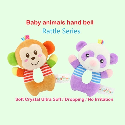 Baby animals hand bell Rattle Series Hand-cranking Good for brain