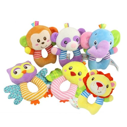 Baby animals hand bell Rattle Series Hand-cranking Good for brain